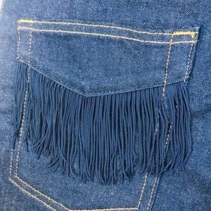 Levi's Wedgie Straight Jeans Women's Size 28 Fringe Pocket No Man's Land NWT
